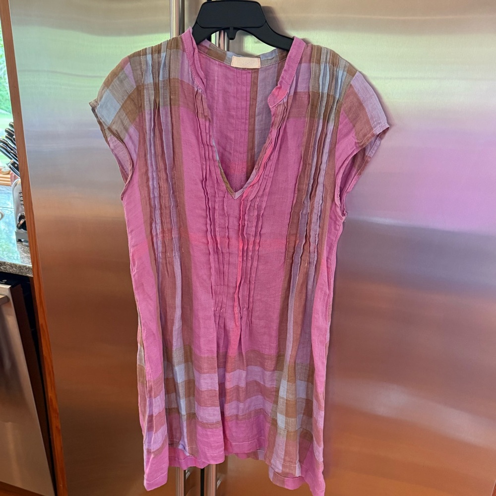 CP Shades 100% Linen V-Neck Tunic